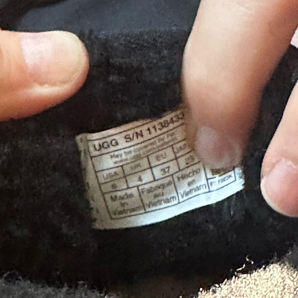 UGG Black Booties with Clear Bottom